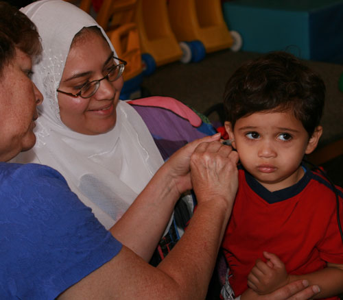 international outreach: a newborn hearing screening in progress