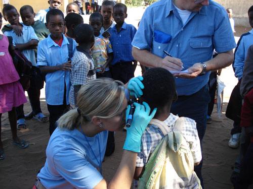 international outreach: a newborn hearing screening in progress