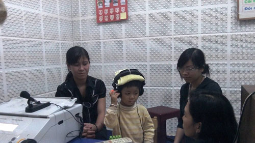 international outreach: a newborn hearing screening in progress