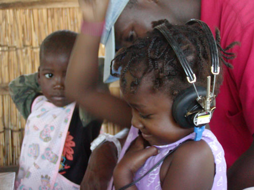 international outreach: a newborn hearing screening in progress
